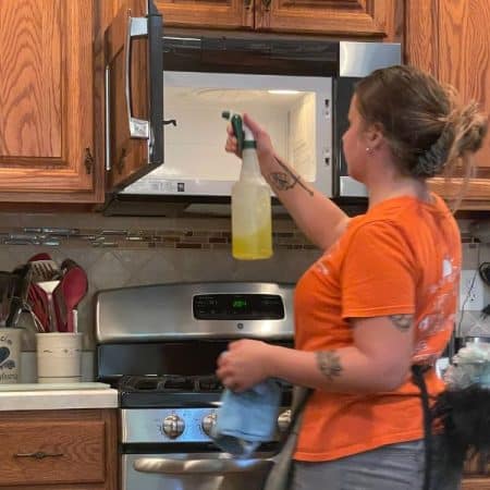 Cleaning the interior of the oven